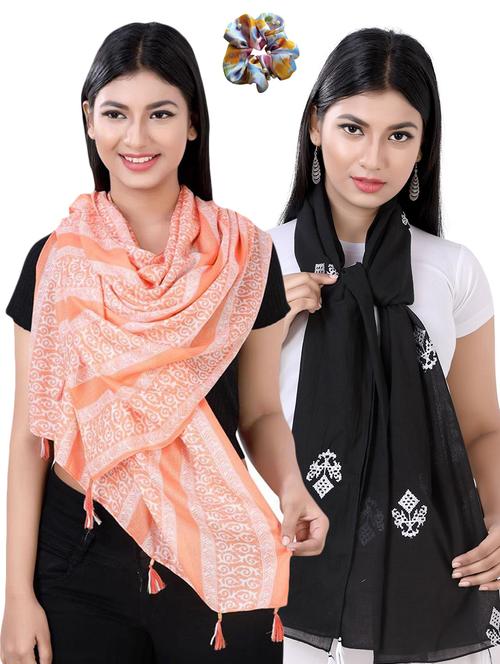 printed scarf combo - 18736311 - Very Small Image - 1