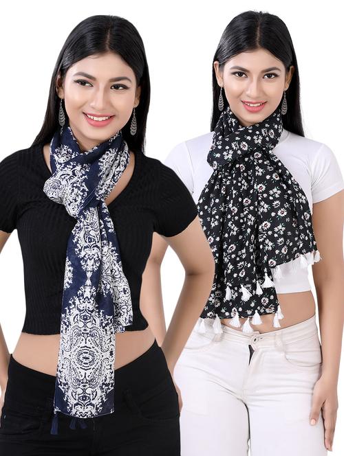 printed scarf combo - 18736330 - Very Small Image - 1