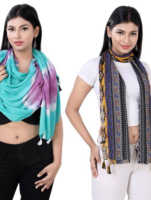 printed scarf combo - 18736435 - Very Small Image - 1