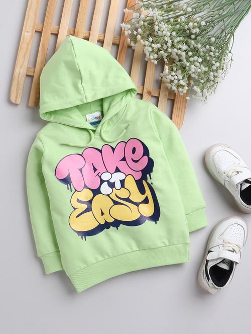 front print hood neck sweatshirt - 18736618 - Very Small Image - 1