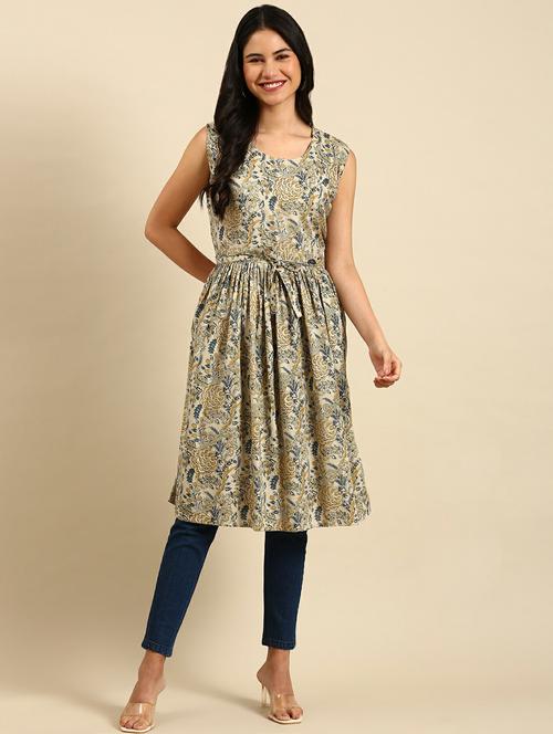 women's flared kurta - 18736757 - Very Small Image - 1