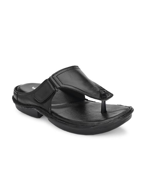 black leather slip on slippers - 18736819 - Very Small Image - 1