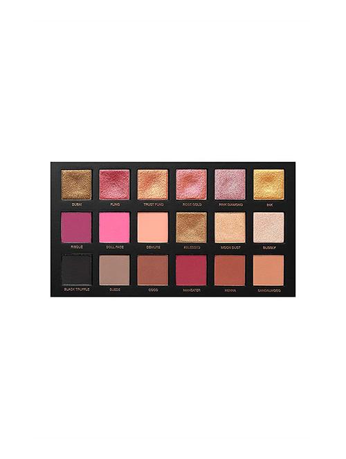 women's & girl's rosegold eyeshadow palette with 18 highly pigmented matte shimmery eyeshadows - (pack of 1) - 18737065 - Very Small Image - 1