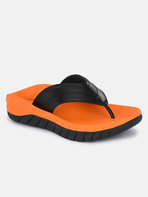 orange synthetic & mesh slip on flip flops - 18737187 - Very Small Image - 1