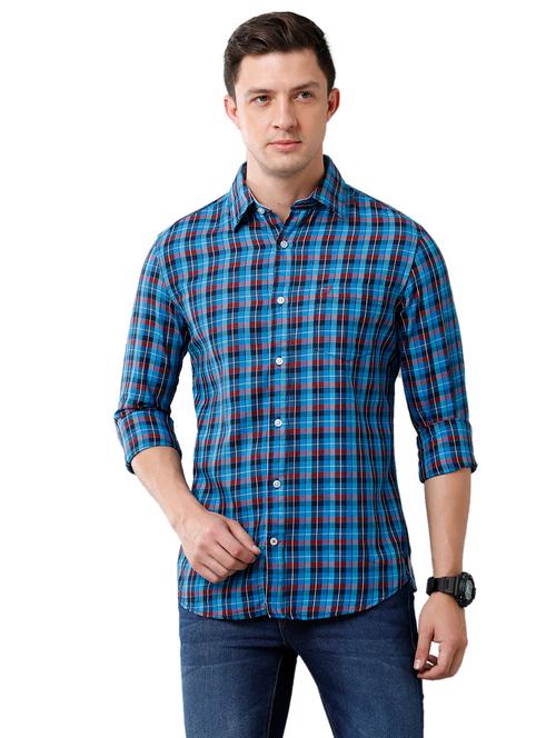 mens checks casual shirt - 18738097 - Very Small Image - 1