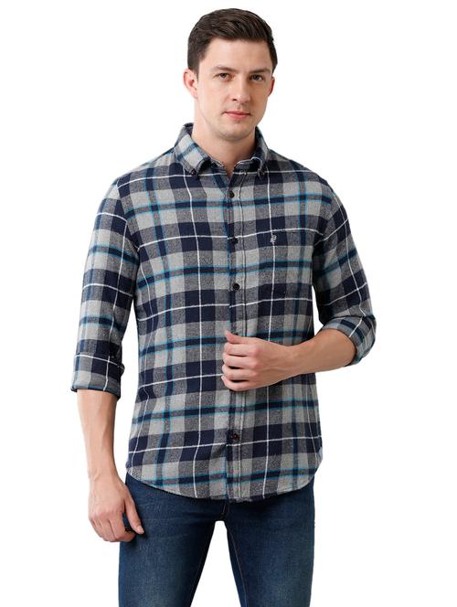 mens checks casual shirt - 18738103 - Very Small Image - 1