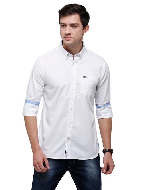 white solid casual shirt - 18738135 - Very Small Image - 1
