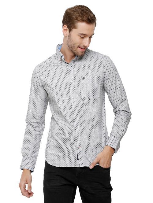 white printed casual shirt - 18738166 - Very Small Image - 1