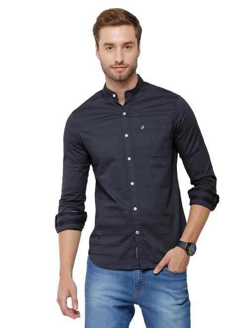 charcoal grey striped casual shirt - 18738178 - Very Small Image - 1