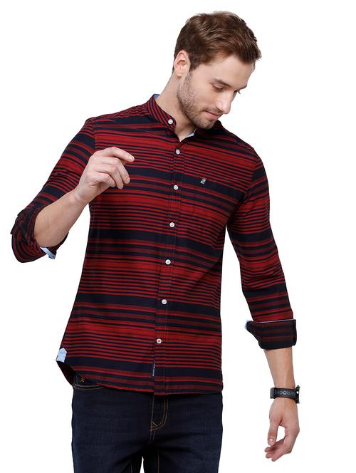 red striped casual shirt - 18738189 - Very Small Image - 1
