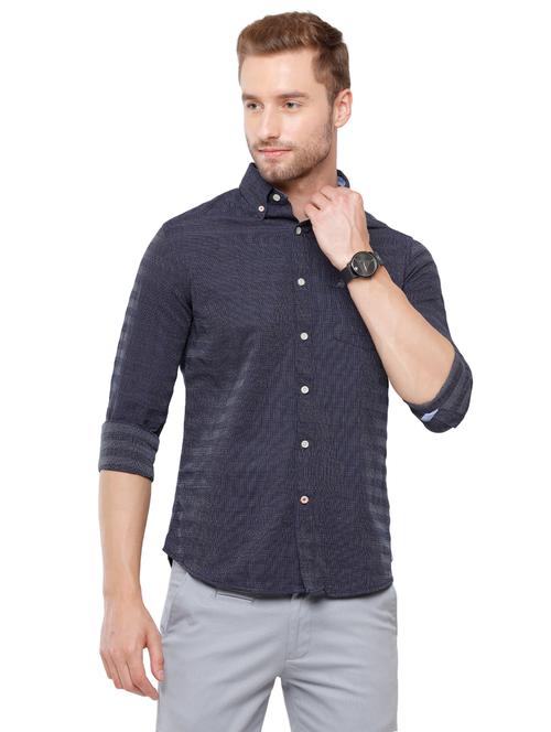 black self designed casual shirt - 18738238 - Very Small Image - 1