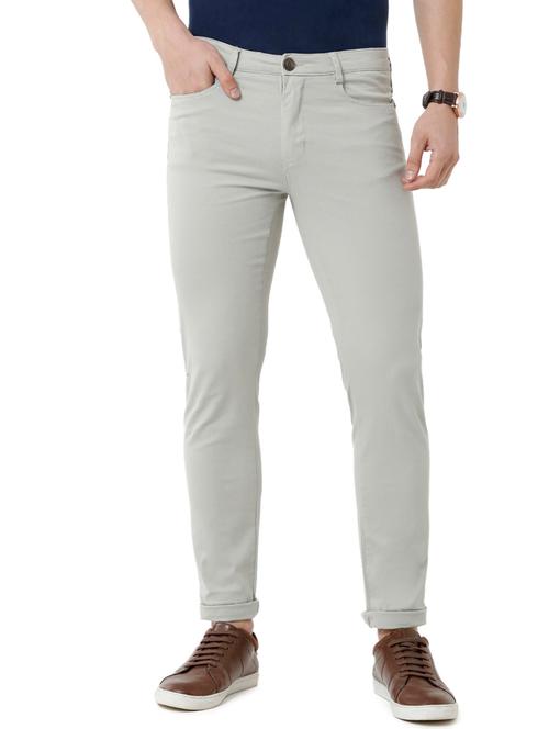 green cotton chinos casual trousers - 18738639 - Very Small Image - 1