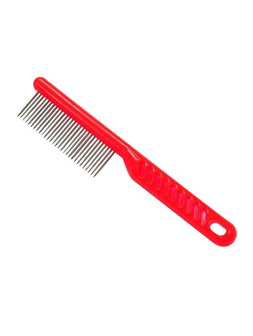 red steel pet comb brush - 18739911 - Very Small Image - 1