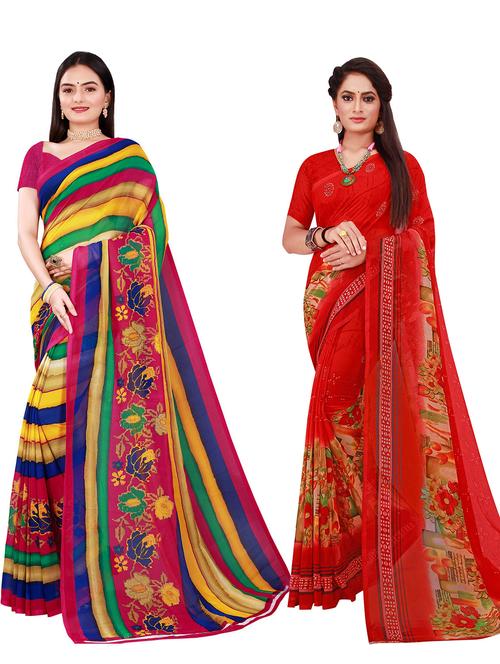 women's saree combo with blouse - 18739942 - Very Small Image - 1