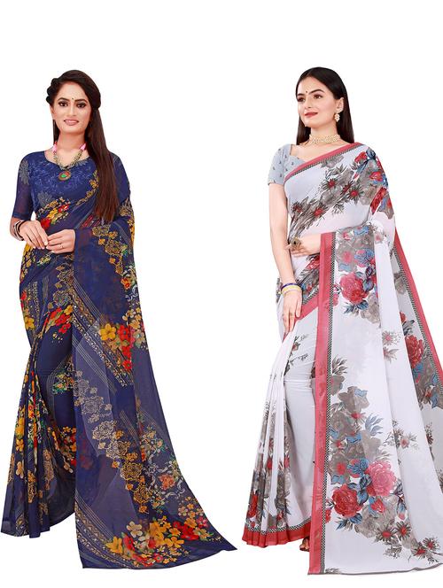 women's saree combo with blouse - 18739952 - Very Small Image - 1
