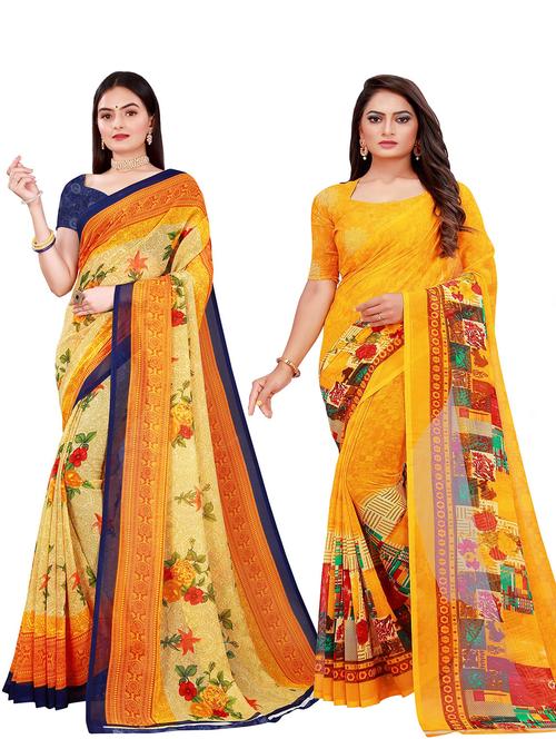 women's saree combo with blouse - 18740091 - Very Small Image - 1