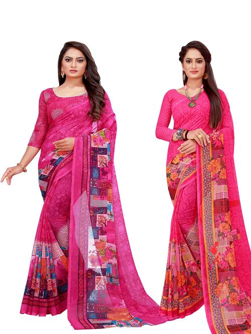 women's saree combo with blouse - 18740123 - Very Small Image - 1