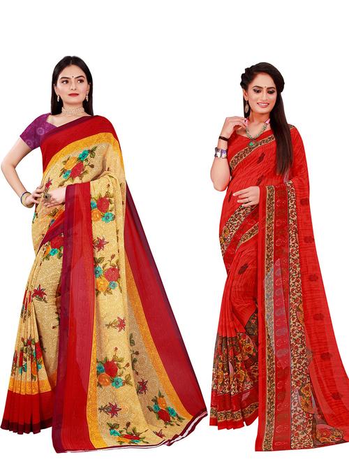 women's saree combo with blouse - 18740182 - Very Small Image - 1