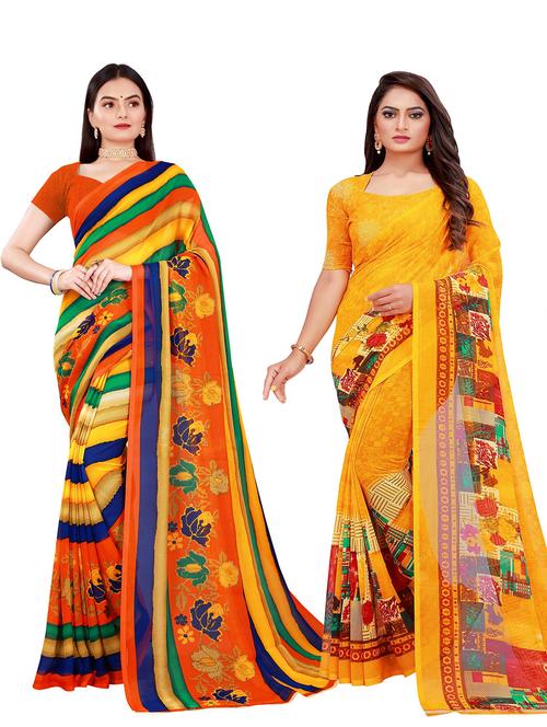 women's saree combo with blouse - 18740203 - Very Small Image - 1