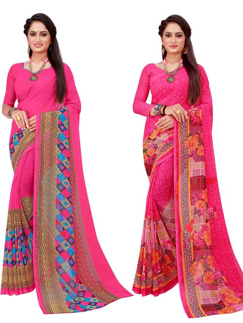 women's saree combo with blouse - 18740207 - Very Small Image - 1