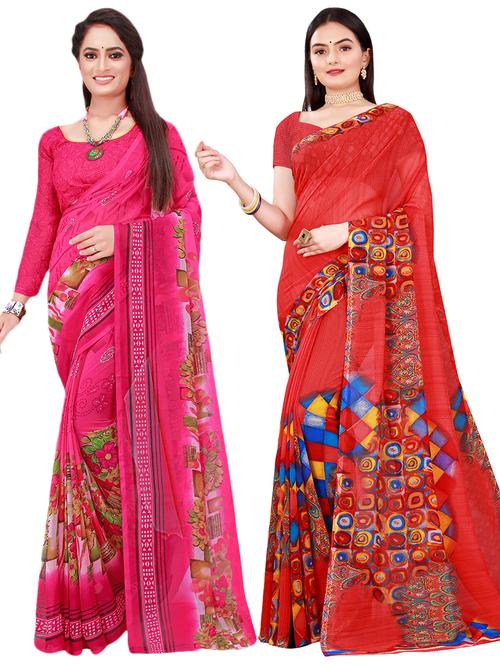 women's saree combo with blouse - 18740271 - Very Small Image - 1