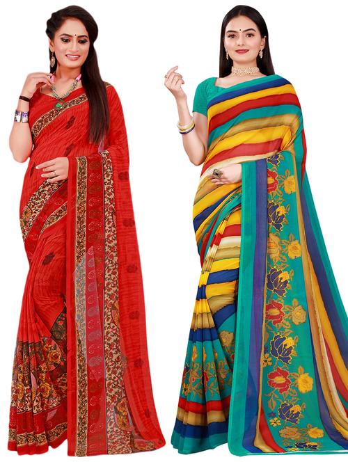 women's saree combo with blouse - 18740285 - Very Small Image - 1