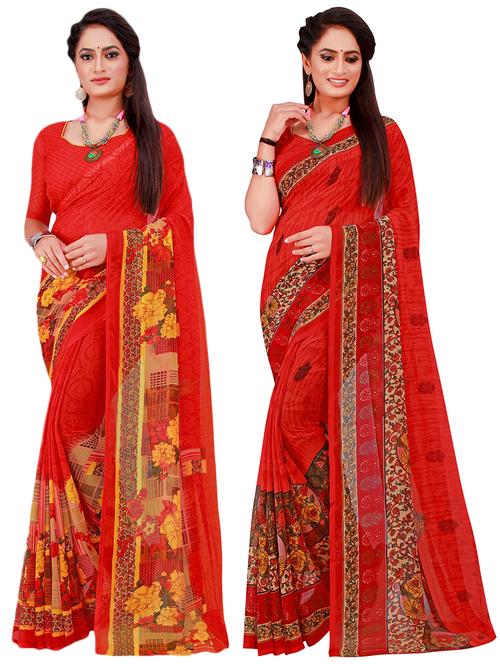 women's saree combo with blouse - 18740329 - Very Small Image - 1