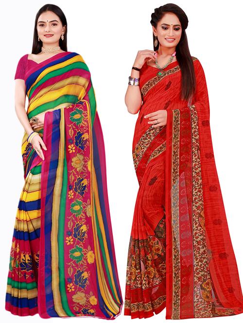 women's saree combo with blouse - 18740345 - Very Small Image - 1