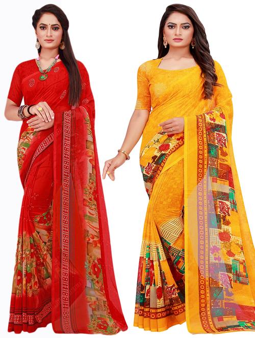 women's saree combo with blouse - 18740415 - Very Small Image - 1