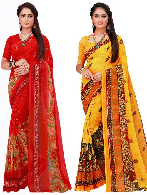 women's saree combo with blouse - 18740470 - Very Small Image - 1