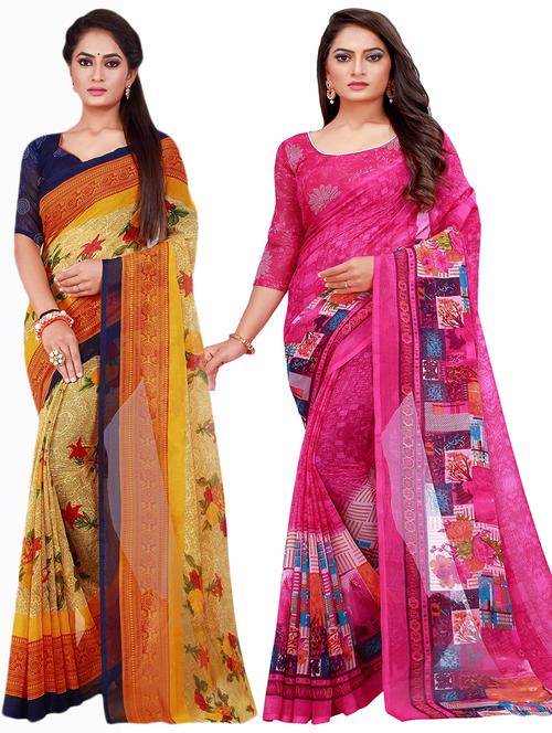 women's saree combo with blouse - 18740483 - Very Small Image - 1