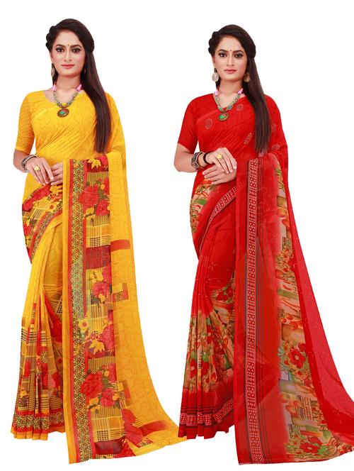 women's saree combo with blouse - 18740651 - Very Small Image - 1