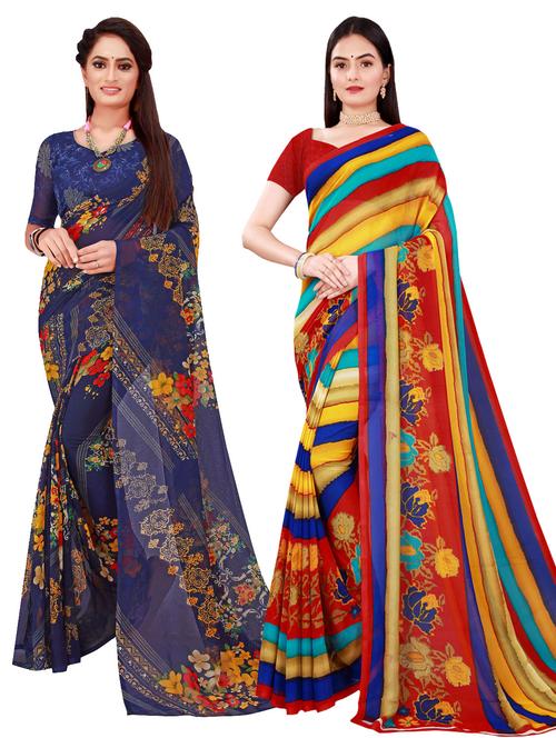 women's saree combo with blouse - 18740668 - Very Small Image - 1