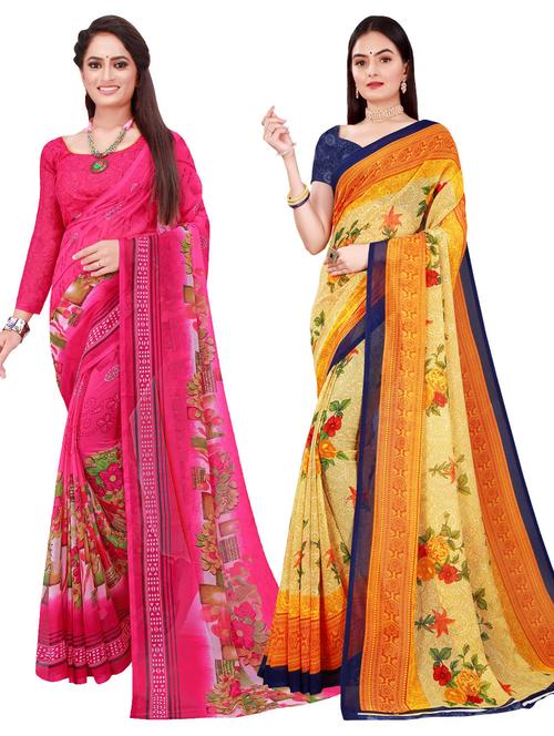 women's saree combo with blouse - 18740711 - Very Small Image - 1