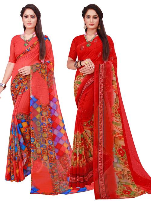 women's saree combo with blouse - 18740727 - Very Small Image - 1