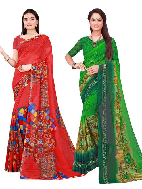 women's saree combo with blouse - 18740841 - Very Small Image - 1