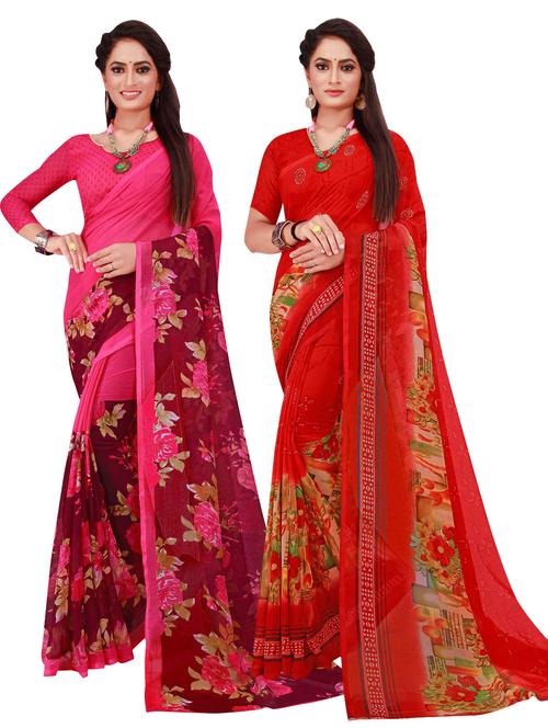 women's saree combo with blouse - 18740900 - Very Small Image - 1