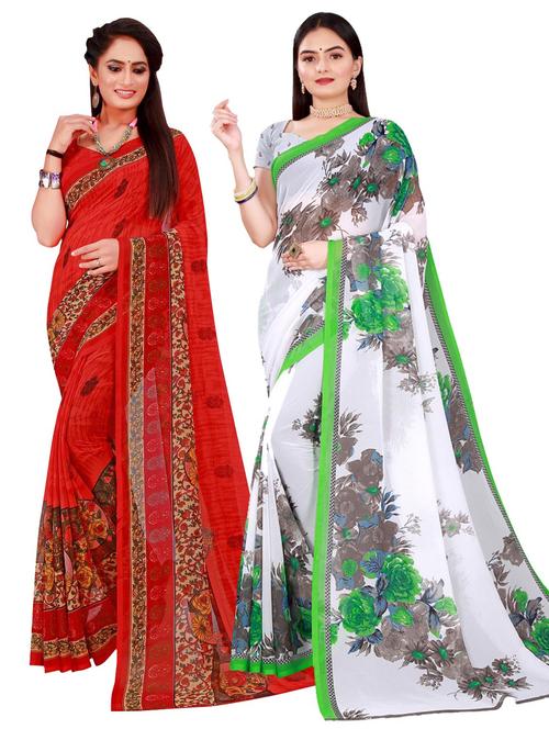 women's saree combo with blouse - 18740917 - Very Small Image - 1