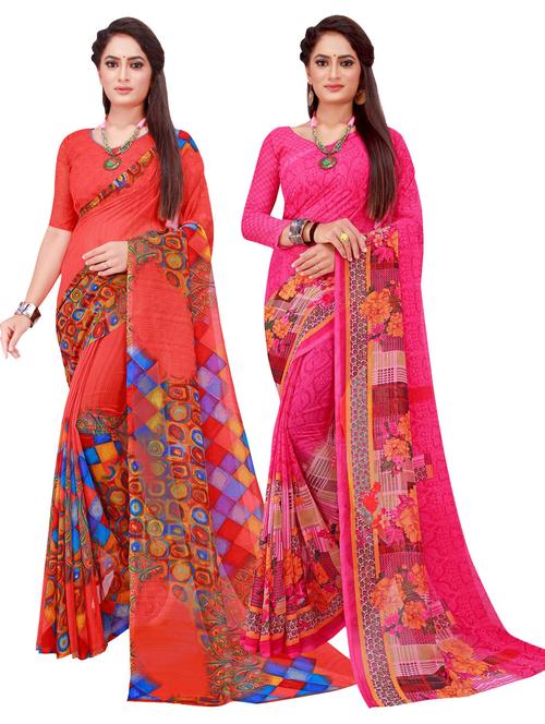 women's saree combo with blouse - 18740947 - Very Small Image - 1