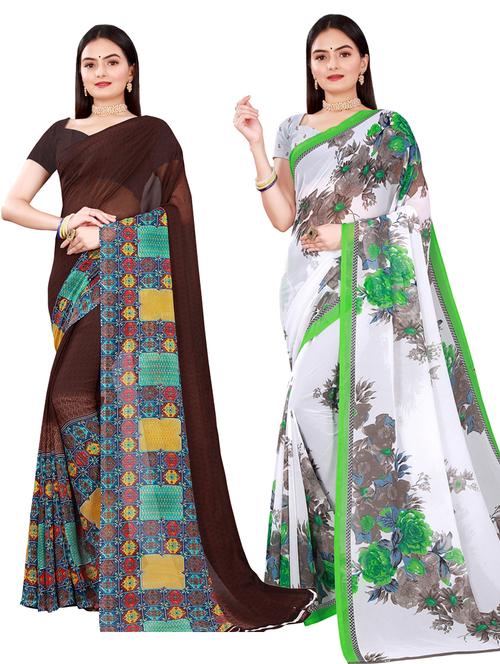 women's saree combo with blouse - 18741024 - Very Small Image - 1