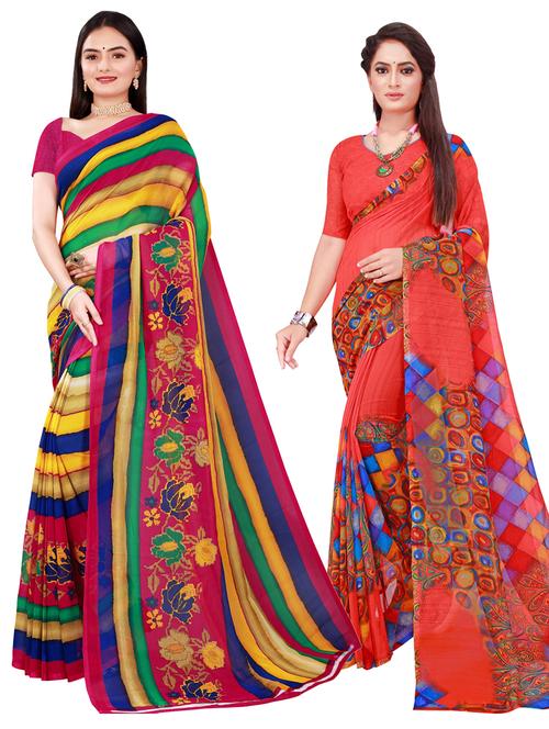 women's saree combo with blouse - 18741043 - Very Small Image - 1