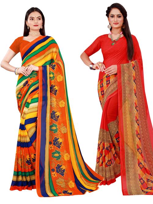 women's saree combo with blouse - 18741058 - Very Small Image - 1