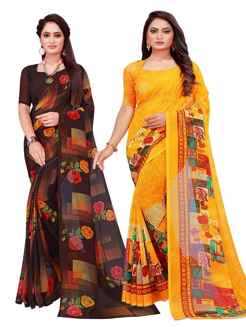 women's saree combo with blouse - 18741087 - Very Small Image - 1