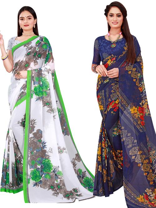 women's saree combo with blouse - 18741102 - Very Small Image - 1