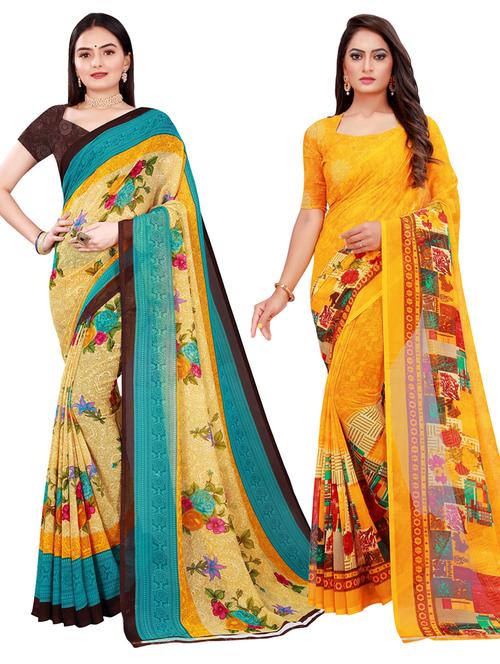 women's saree combo with blouse - 18741142 - Very Small Image - 1
