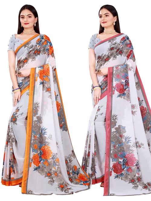women's saree combo with blouse - 18741151 - Very Small Image - 1