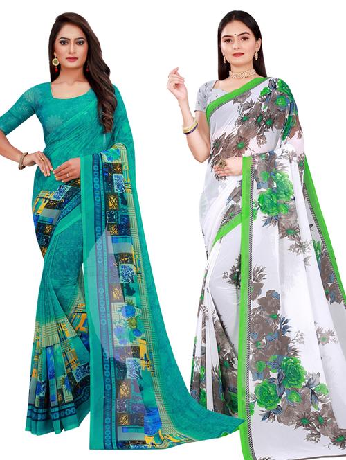 women's saree combo with blouse - 18741156 - Very Small Image - 1