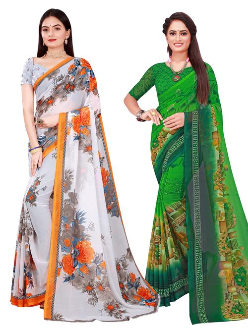 women's saree combo with blouse - 18741172 - Very Small Image - 1