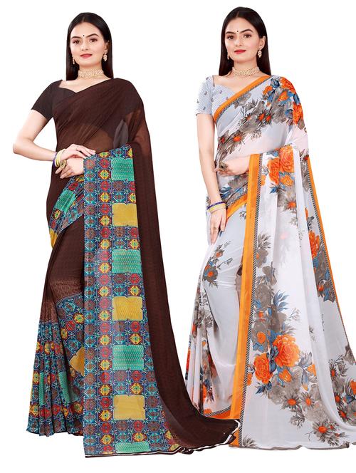 women's saree combo with blouse - 18741246 - Very Small Image - 1