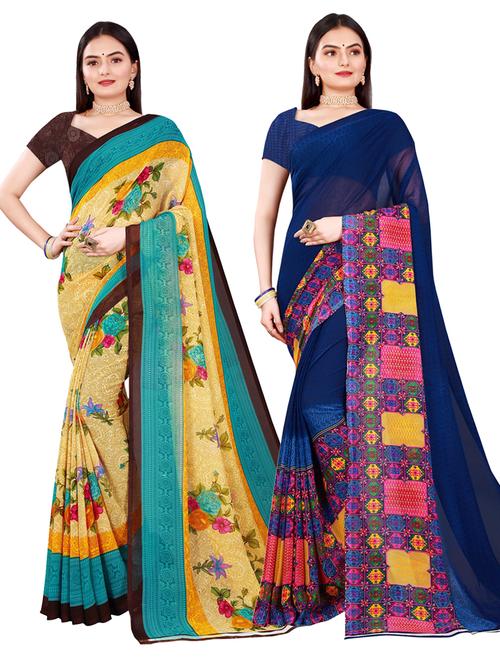 women's saree combo with blouse - 18741277 - Very Small Image - 1